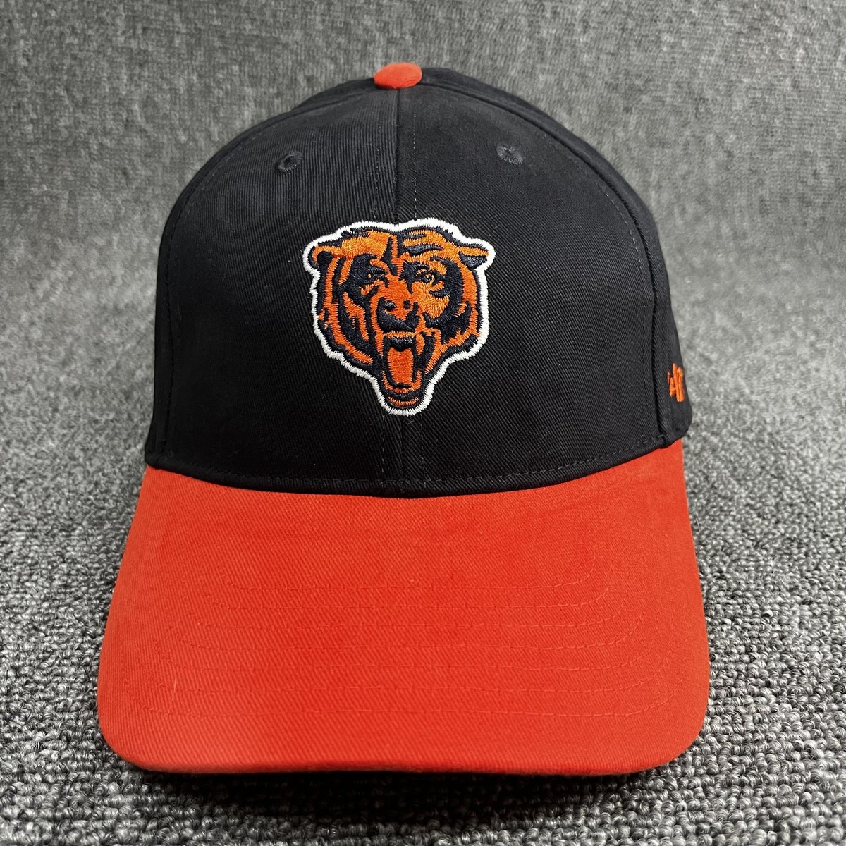 Chicago Bears '47 Brand MVP Hat Black Orange Adjustable NFL Bear Head Cap NEW