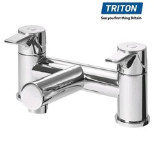 Bath Filler Tap Mixer Mono Chrome Dene Triton Bathroom Modern Polished Bathroom