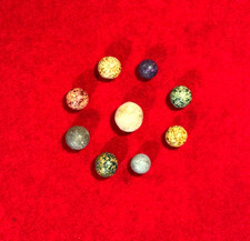 SCARCE REVOLUTIONARY WAR ERA SOLDIERS' HAND MADE CLAY MARBLES / FOUND YORKTOWN