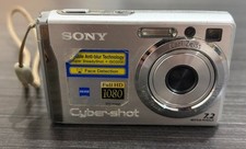 SONY Cyber-shot DSC-W80 Silver 7.2MP Carl Zeiss Vario-Tessar 3x Zoom