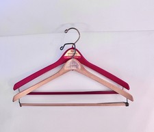 2 Vintage Wooden Advertising Hangers Levens Grodins Red Wishbone 40  s-50  s