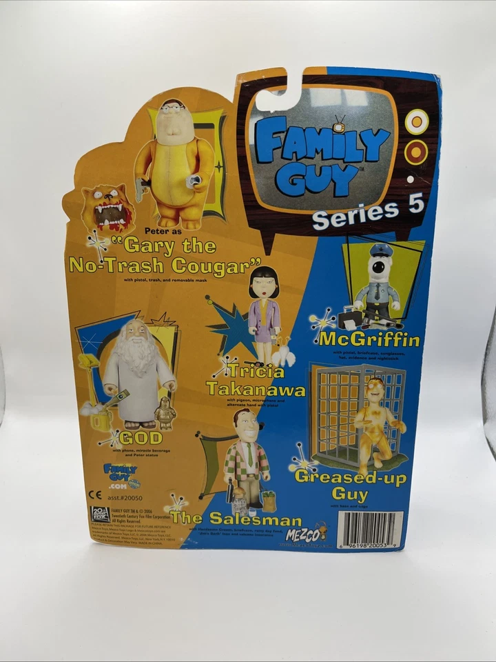 Figura de acción Mezco Tricia Takanawa Family Guy serie 5 2006 ¡Nueva! Púrpura Foto 4 de 4