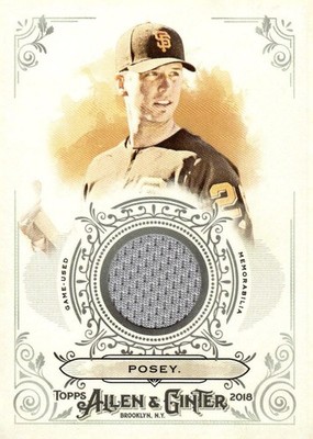 2018 Topps Allen & Ginter #FSRB-BP Buster Posey Full-Size Relics