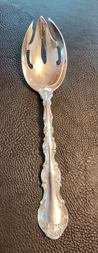 Gorham Strasbourg Sterling Silver Pierced Tablespoon / Serving Spoon - 8-1/2"