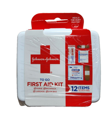 Johnson & Johnson TO GO FIRST AID KIT 12 Items (6-Pack)