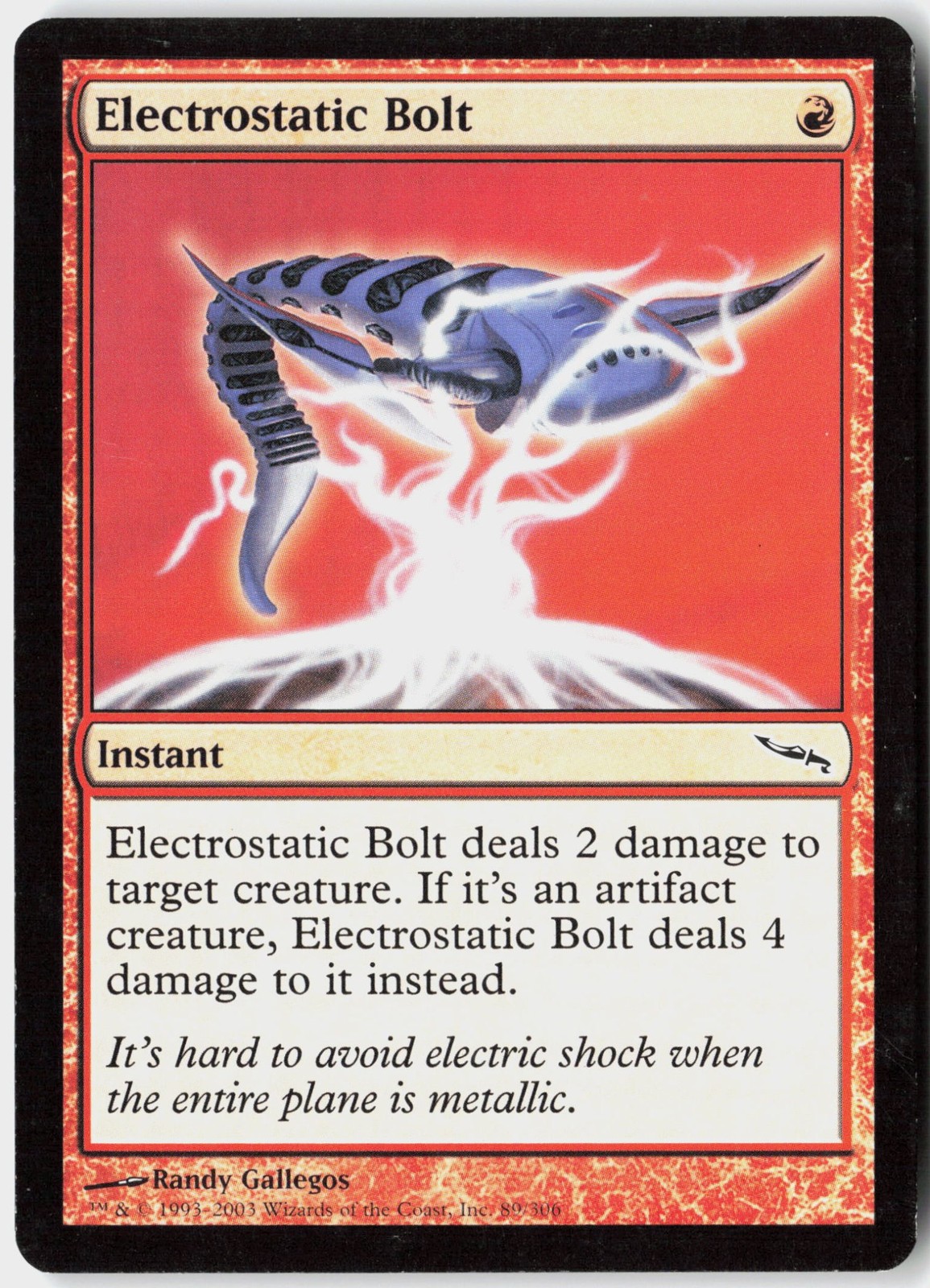 Magic - Electrostatic Bolt Mirrodin [MRD - 89] NM Common