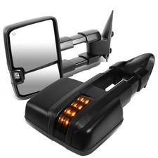 Fit 2003-2007 Chevy Silverado Powered Black Side Towing Mirrorheatled Signal