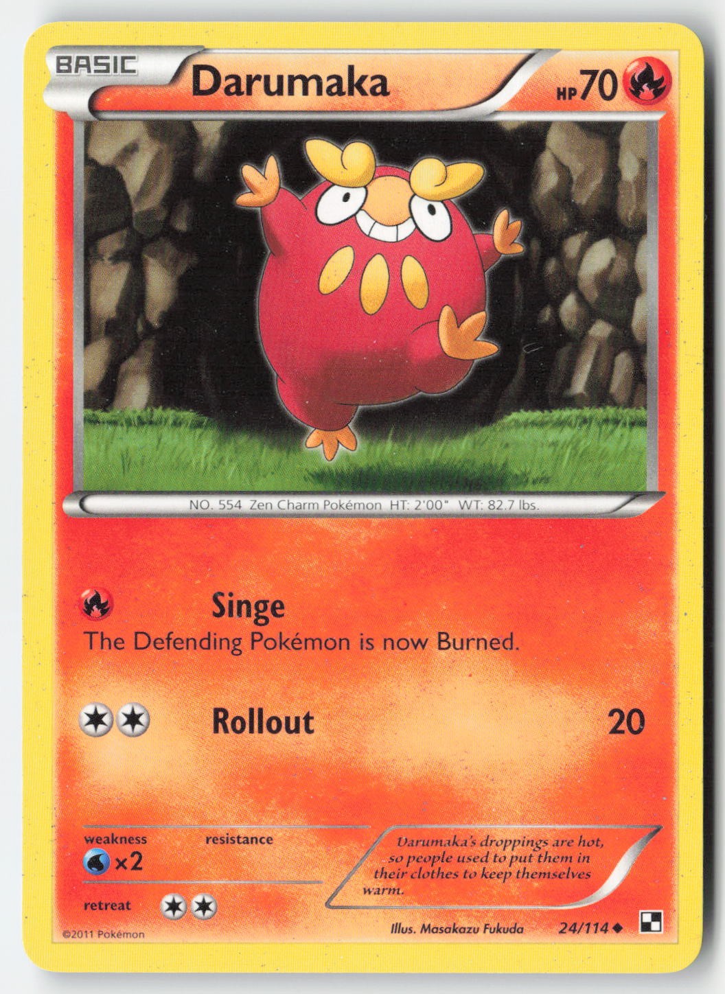Pokemon - Darumaka (24) #24/114 - Black and White Uncommon