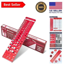 Thread Checker & Gauge for 34 Sizes - Heavy-Duty, Accurate Fastener Tool