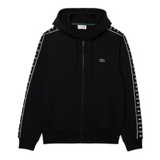 Lacoste Men's Logo Stripe Zip-Up Hoodie in Black SH7457-51 031