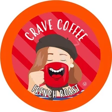 Crave Beverages French Dark Roast Coffee Pods for Keurig K Cup Brewers 100 Count