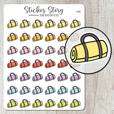 Yoga Workout Planner Stickers, Yoga Planner Icon Stickers