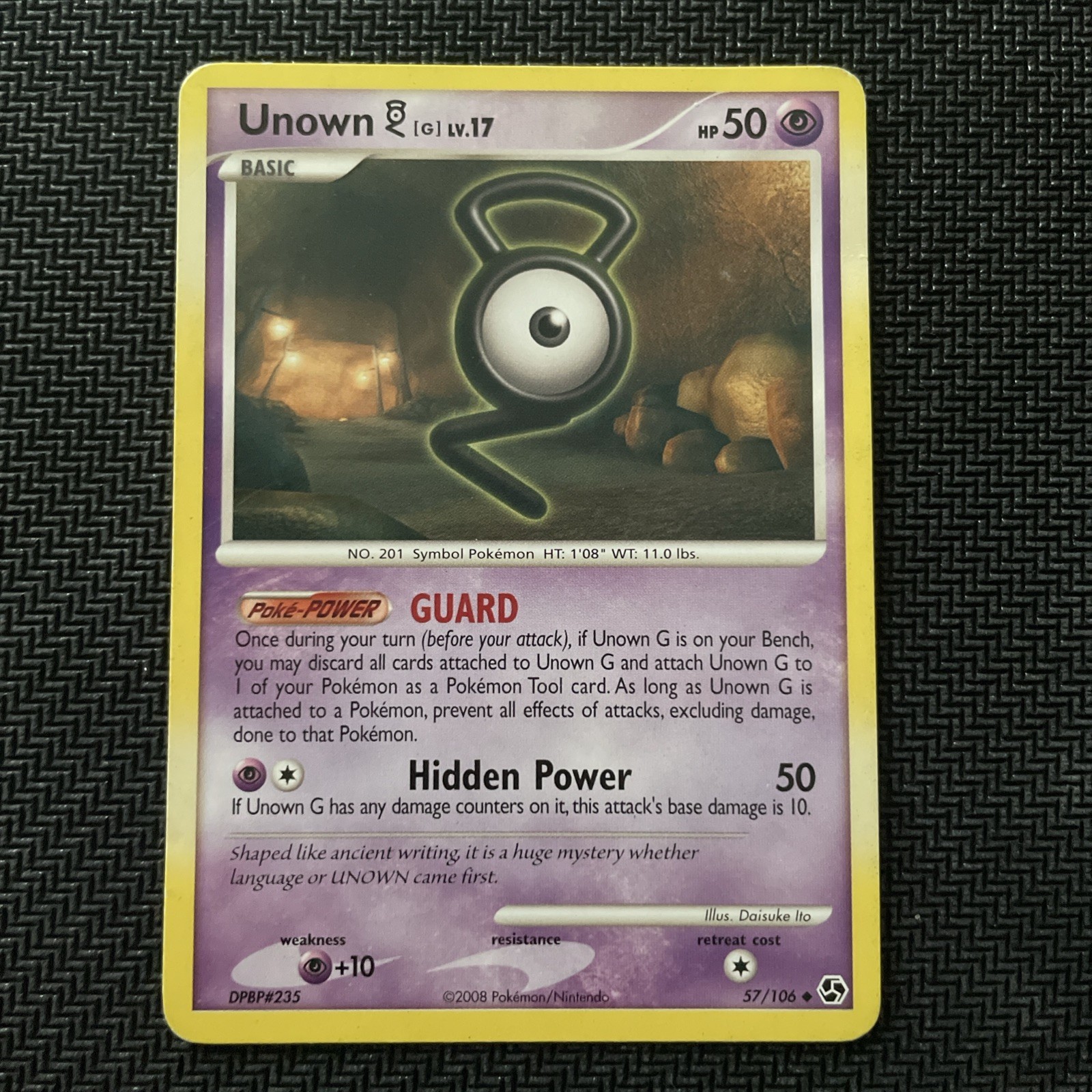 Unown [G] 57/106 Pokemon Great Encounters Uncommon 2008 LP