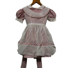 Vintage 60s "Daddy's Girl" by Charmose dress striped size 6 sheer pinafore