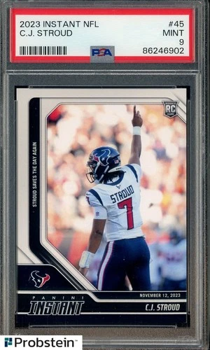 2023 Panini Instant NFL #45 CJ Stroud Houston Texans RC Rookie PSA 9 MINT