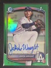 JAKOB WRIGHT 1st Bowman Auto Green Refractor /99 2025 Bowman Chrome Dodgers