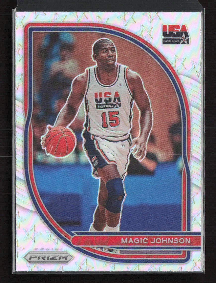 2020-21 Panini Prizm USA Basketball Prizms Silver #7 Magic Johnson USA