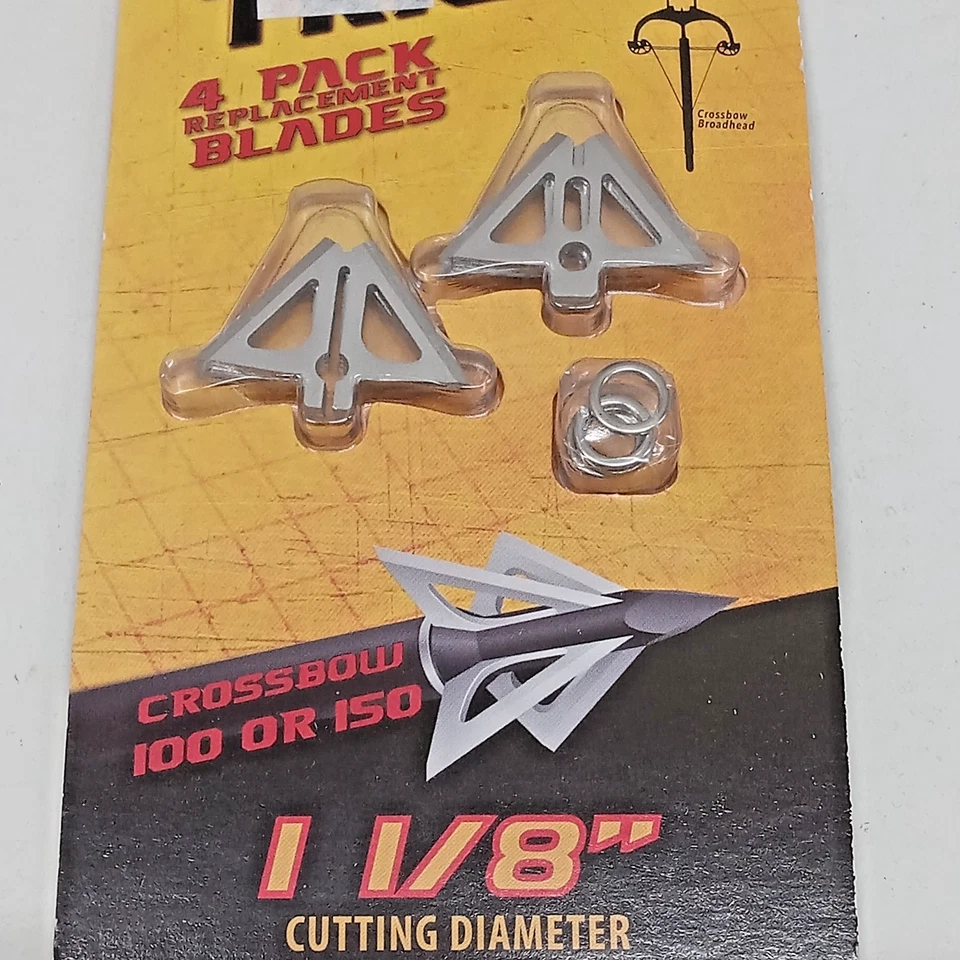 NUEVO PAQUETE DE 4 CUCHILLAS DE REPUESTO HOJAS DE BALLESTA SLICK TRICK DIÁMETRO CORTE 1 1/8" Foto 2 de 3