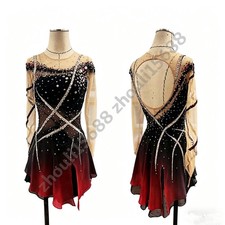 New ice figure skating dress Baton rotating dress custom size