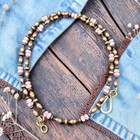 20" NAVAJO Pearl Desert Pink MOP Petite Southwest Native Western BoHo Necklace — photo 3