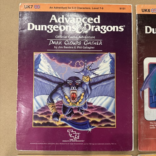 AD&D Lot 4 TSR Fantasy Adventure Modules Dungeons Dragons EX1, EX2, UK6, UK7 d&d - Picture 5 of 24