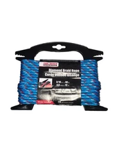 Tool Bench Hardware Diamond Braid Rope 3/16 X 40 ft. Blue