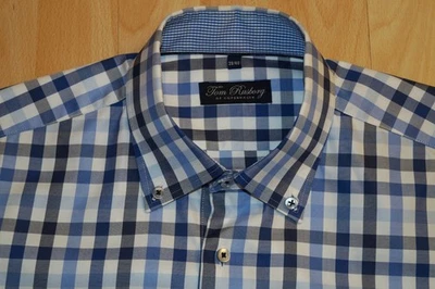 TOM RUSBORG   Hemd  KW 39 - 40    slim  blau    langarm   Herren - Bild 1 von 4