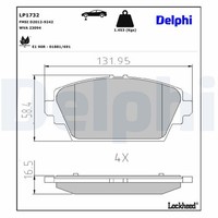 Bremsbelagsatz Scheibenbremse Vorderachse FüR Nissan MG Primera Hatchback