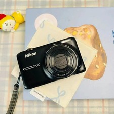 Nikon Coolpix S6500 black 16MP 12X Zoom Digital Camera Complete - Tested Works 