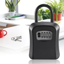 4-Digit Combination Password Key Lock Box Safe Key Home Storage Case US