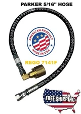 4 FEET 48" FORKLIFT PROPANE  LPG GAS HOSE PARKER REGO 7141-F COUPLER RR014-48