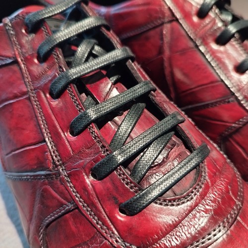 2 Kiton Crocodile Niloticus Leather Sneakers Size 8 - Picture 6 of 7