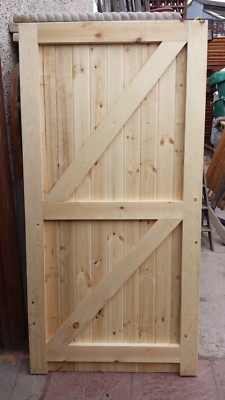 Wooden gate framed ledge and braced all sizes made t/&g garden gate bargain
