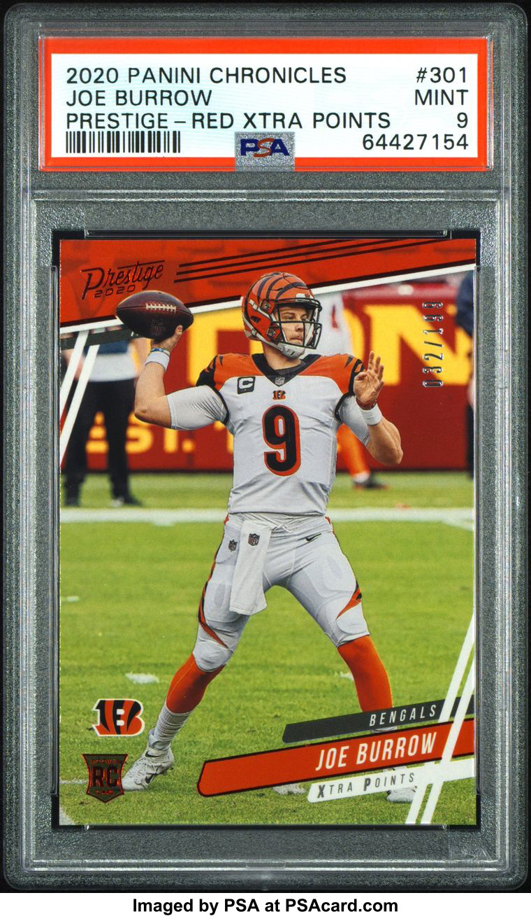 Joe Burrow Panini Chronicles Prestige #301 Red Xtra Points