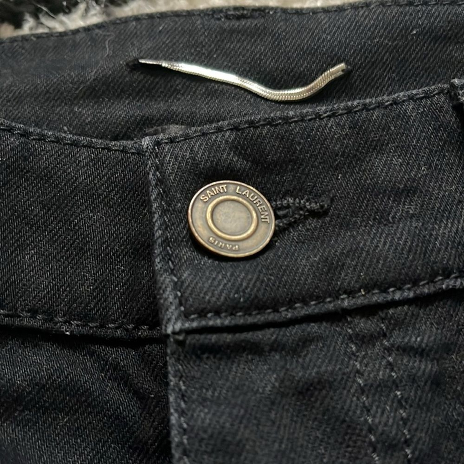 Pantalone uomo Saint Laurent Charcoal Denim taglia 31