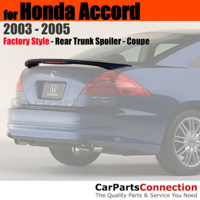 Painted ABS Trunk Spoiler For 03-05 Honda Accord 2Dr Coupe B92P NIGHTHAWK BLACK