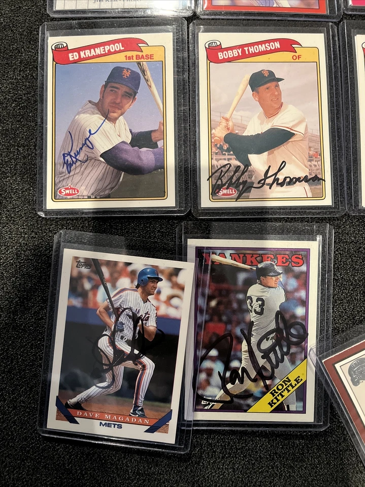 ENORME lote ecléctico de tarjetas autógrafas de béisbol. Leyendas, vieja escuela e interesantes Foto 3 de 4