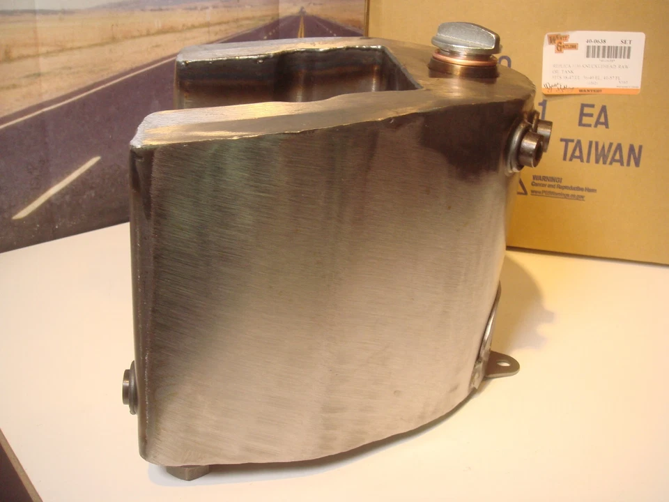 Harley tanque de aceite réplica nudillo UL 1938-47 EL 36-40 FL 41-57 V-Twin 40-0638 X9 Foto 4 de 4