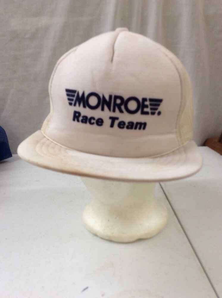 Vintage Mesh Snapback Trucker Hat Monroe Race Team Baseball Cap