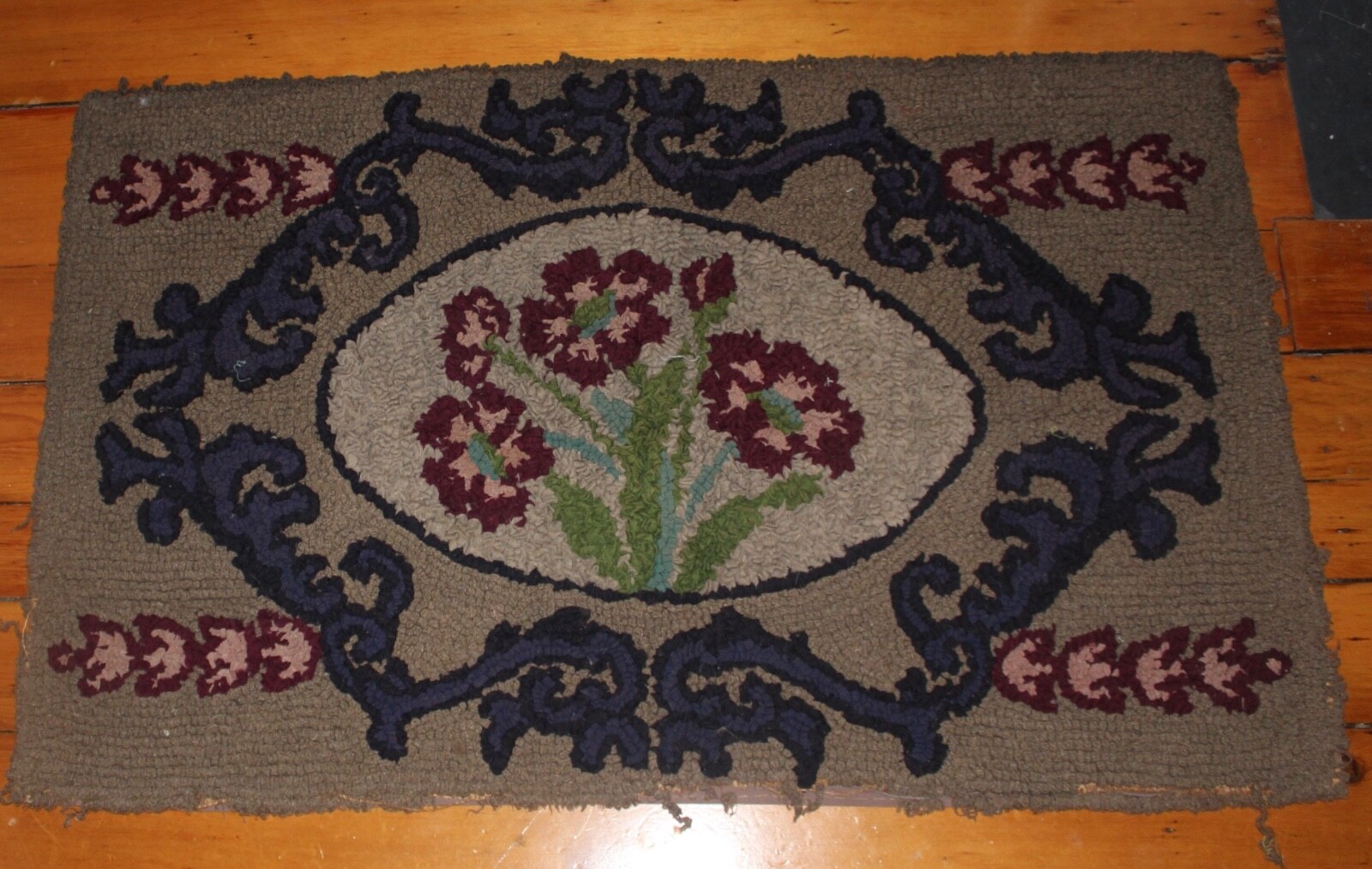 Antique Vintage Hand Hooked Rug eBay