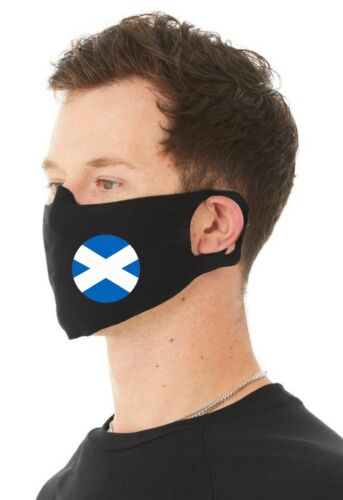 Schottische Flagge Unisex 4 Ply Baumwolle Jersy Gesicht Abdeckung/Masken. - Bild 1 von 1