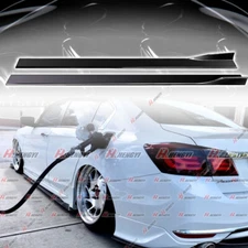 Gloss Black Side Skirts Extension Rocker Splitter Lip For Honda Accord 2015-2017
