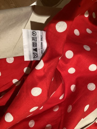 Boden trench coat Mac light beige red lining polka dot size 14 100% cotton vgc - Picture 13 of 16