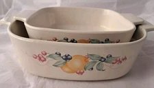 Corning Ware Fruit Casserole Dish 2 Liter & 1 Liter (M)