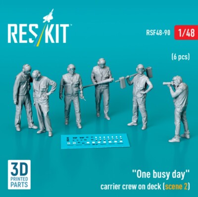 One busy day carrier crew on deck (scene 2) (6 pcs) 1/48 Reskit RSF48-0090