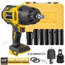 High Torque 1/2" Cordless Impact Wrench 3 IN 1 For Dewalt 20V Battery(Tool Only)