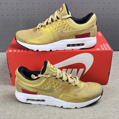 Nike Air Max Zero QS 'Metallic Gold' RARE Red White New 789695-700 Men's  Size 10 | eBay