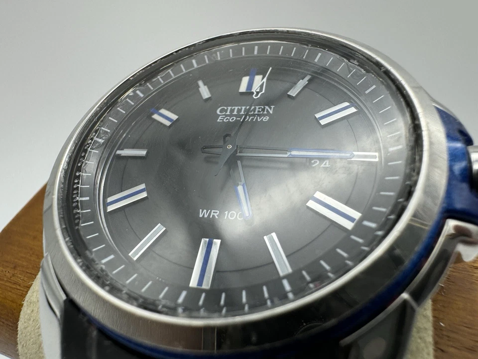RELOJ DE FIN DE SEMANA CL/MEN'S CITIZEN J810-S082780 ECO DRIVE/NEGRO/AZUL/¡BANDA DE GOMA! Foto 2 de 4