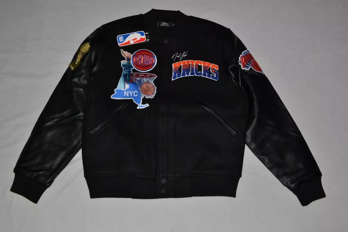 Maker of Jacket Sports Leagues Jackets NBA Teams Black Vintage New York Knicks Varsity