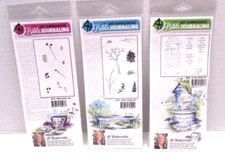 LOT of 3 Ai-ART IMPRESSIONS Rubber Stamp Sets BIBLE JOURNALING flower water well